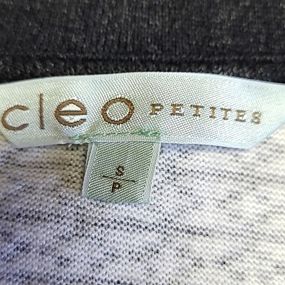 Cleo Petites Long Seeve Black and White Sweater - Picture 5 of 6